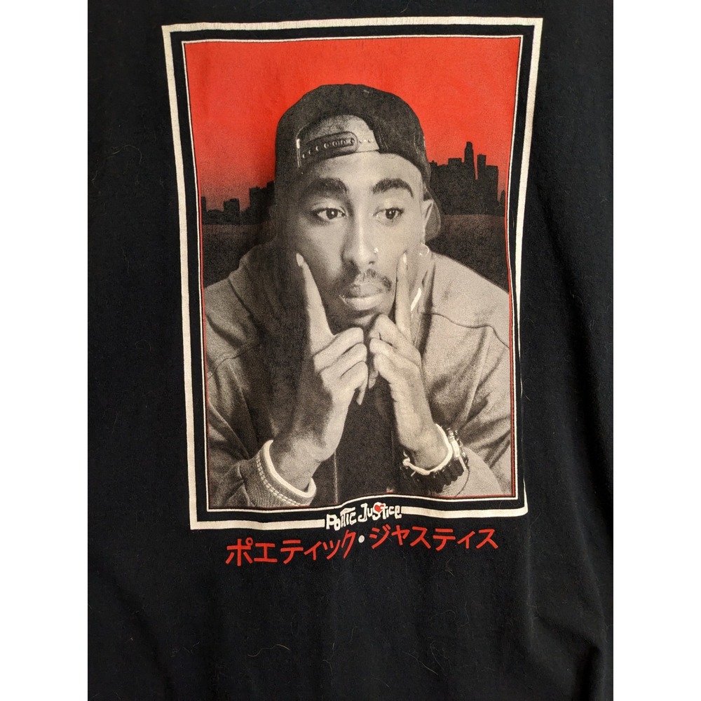 Poetic Justice Tupac Shakur Long Sleeve Graphic T-Shirt XL Japanese Typography